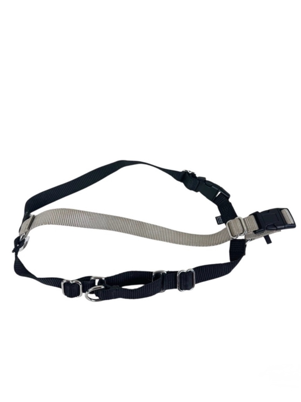 PetSafe Easy Walk Dog Harness Black Beige Adjustable Front Clip Training Size L
